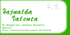 hajnalka valenta business card